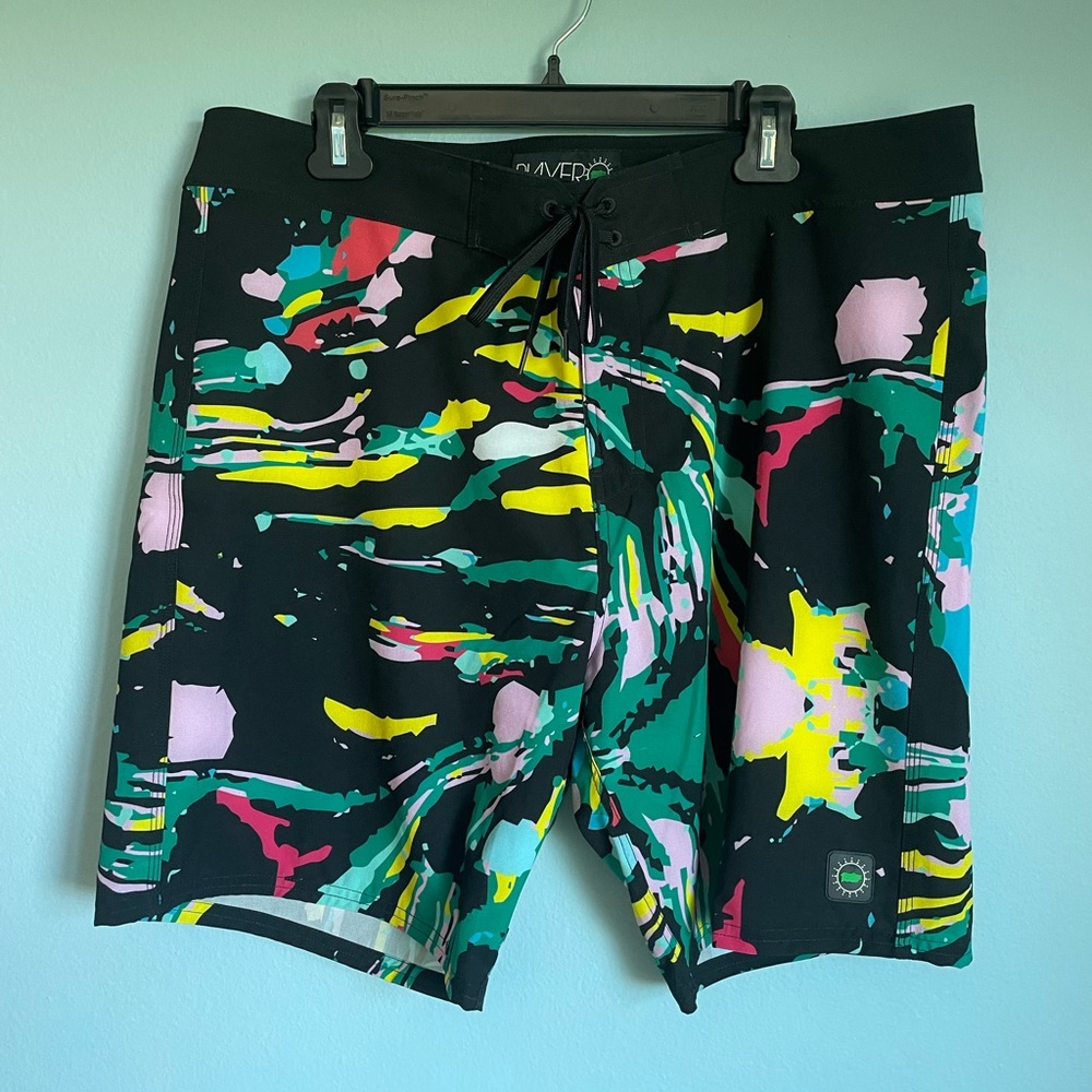 New Playero Puerto Rico Ying Yang Black Boardshorts Mens Size 36